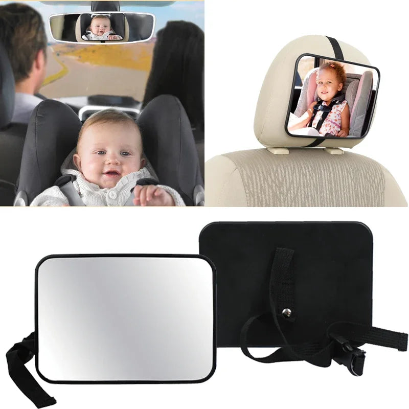 Baby Car Rear Seat View Mirror Child Adjustable Wide Seat Car Safety Mirror Monitor Headrest High Quality Car Interior Styling