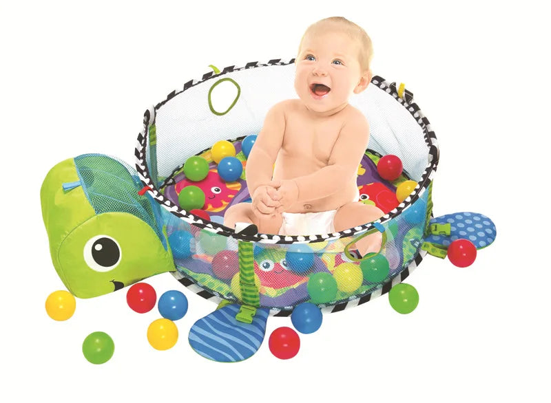 Baby 3-in-1 Fitness Rack Game Blanket Manufacturers Cartoon Animal Crawling Floor Mat Turtle Ocean Ball Pool Comfort