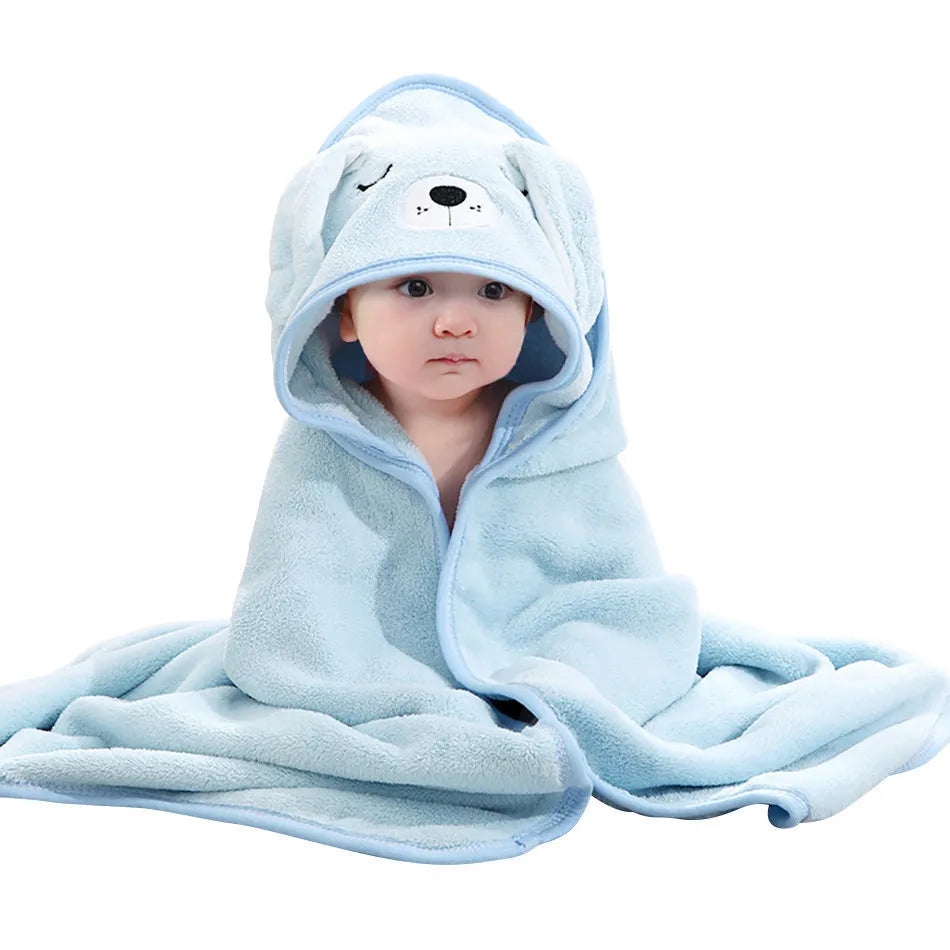 Children Cartoon Animal Bath Towel Soft Newborn Hooded Towel Blanket Toddler Bathrobe Warmth  Sleeping Swaddle Wrap