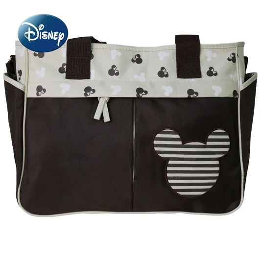 Disney Mickey New Diaper Bag Handbag Cartoon Cute Fashion 2-piece Baby Bag Large Capacity Multi Functional Baby Diaper Bag