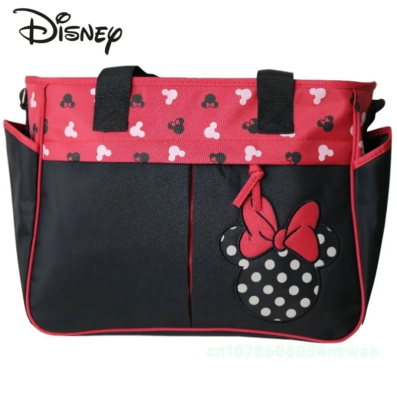 Disney Mickey's New Diaper Bag Handbag Luxury Brand Cartoon Fashion Baby Bag 5-piece High Capacity Baby Diaper Bag High Quality