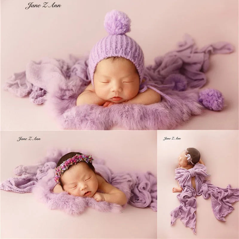 Photography Clothing Newborn Photo Baby Clothing  Props studio shooting accessories purple series