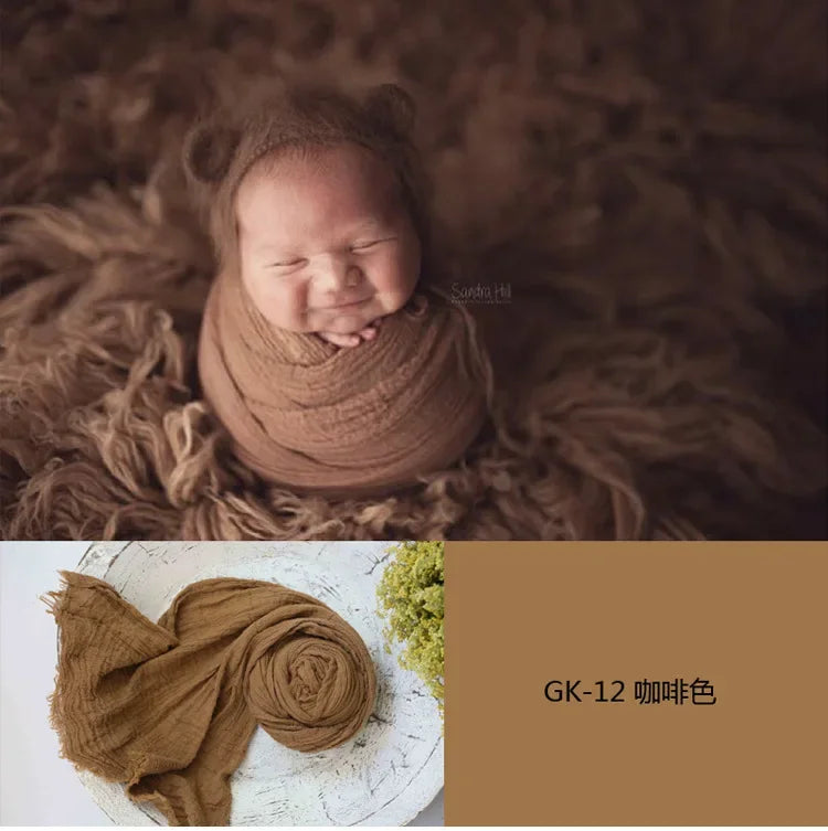 40x180cm Newborn Photography Props Soft High Stretchable Baby Wraps Cotton Swaddling Photo Basket Backdrop Babies Accessories