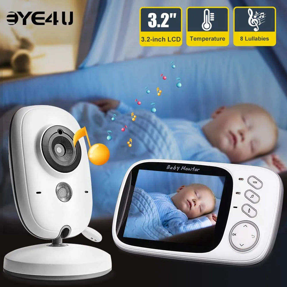 VB603 3.2'' Video Baby Monitor Two-way Audio Night Vision 2.4G Mother Kids Pet Surveillance Camera Temperature Monitoring Screen