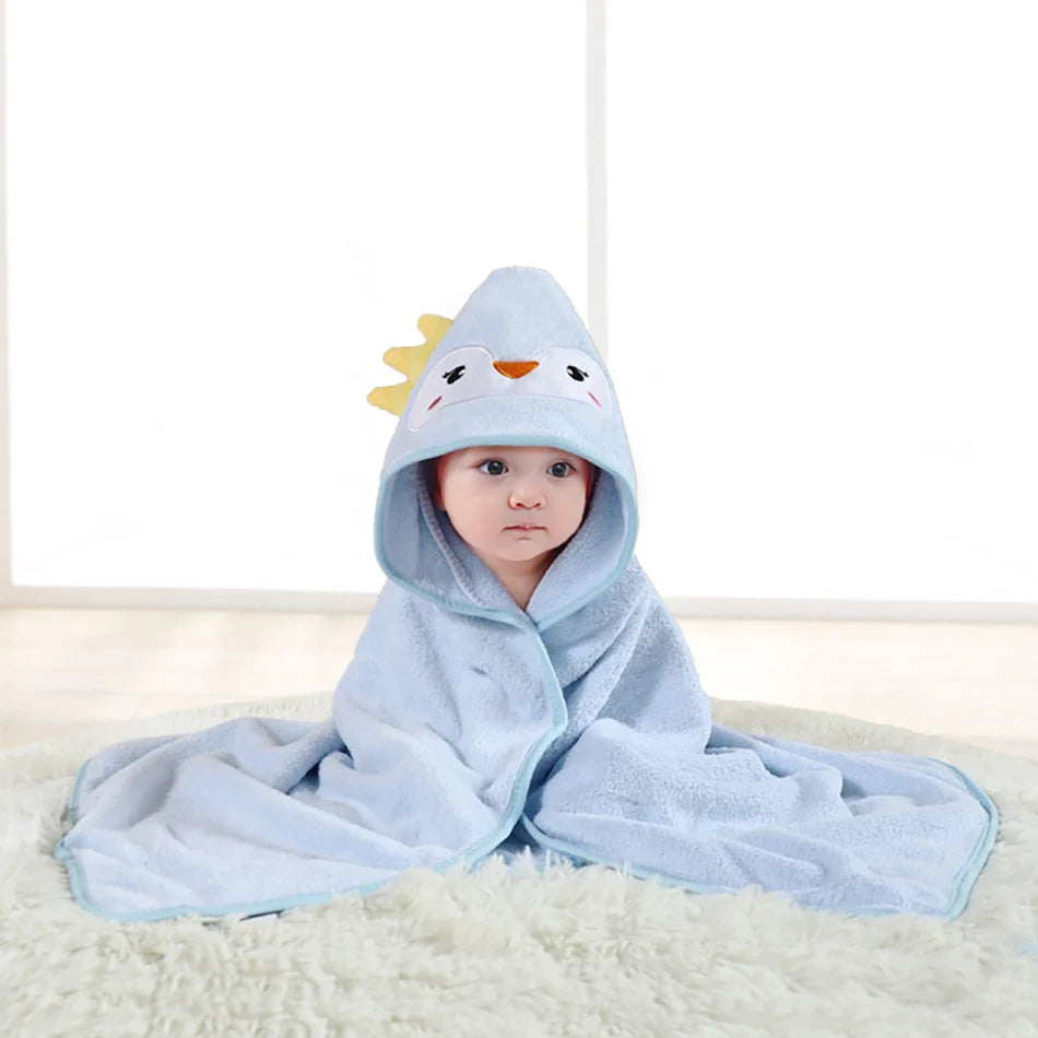 Children Cartoon Animal Bath Towel Soft Newborn Hooded Towel Blanket Toddler Bathrobe Warmth  Sleeping Swaddle Wrap