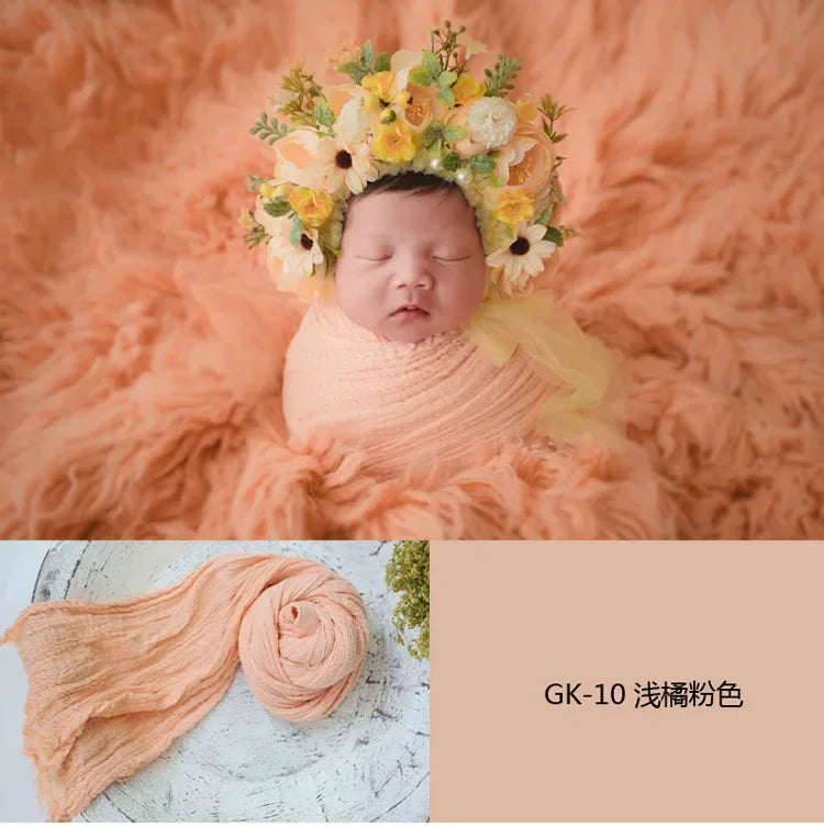 40x180cm Newborn Photography Props Soft High Stretchable Baby Wraps Cotton Swaddling Photo Basket Backdrop Babies Accessories