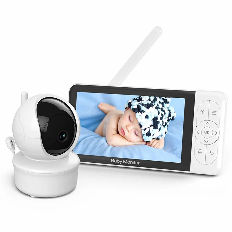 BABY 6T Baby Monitor 1080P HD Camera 5''Screen  Night Vision  Audio and Video Nanny Security 3000mAh Battery Temperature Monitor