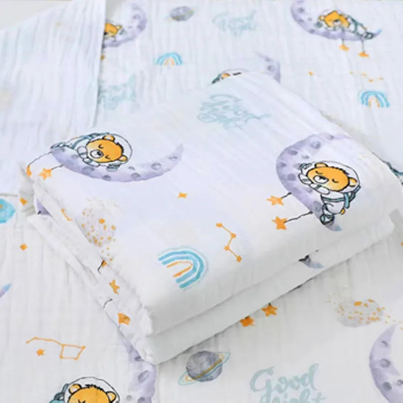 Newborn Baby Thickened Soft Absorbent Bath Towel Six-layer Cotton Gauze Children's Bath Towel Household Infants Bath Towel