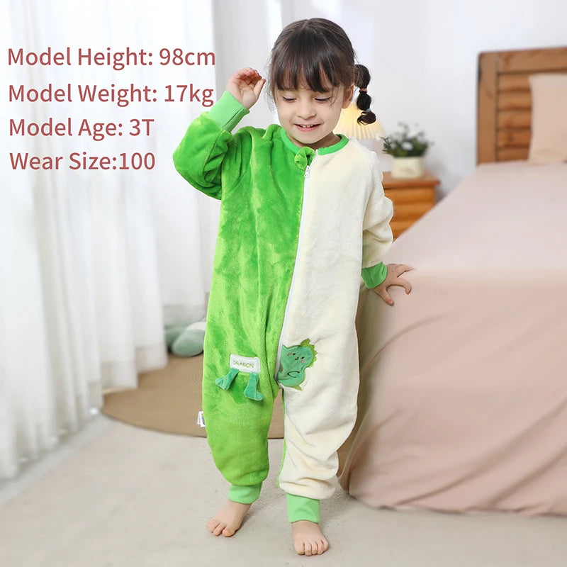 MICHLEY Baby Sleeping Bag Flannel Children Pajamas Warm Winter Clothes Toddler Sack Sleepsack Bedding For Girls Boys Kids 1-6T