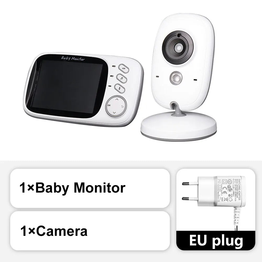 VB603 3.2'' Video Baby Monitor Two-way Audio Night Vision 2.4G Mother Kids Pet Surveillance Camera Temperature Monitoring Screen