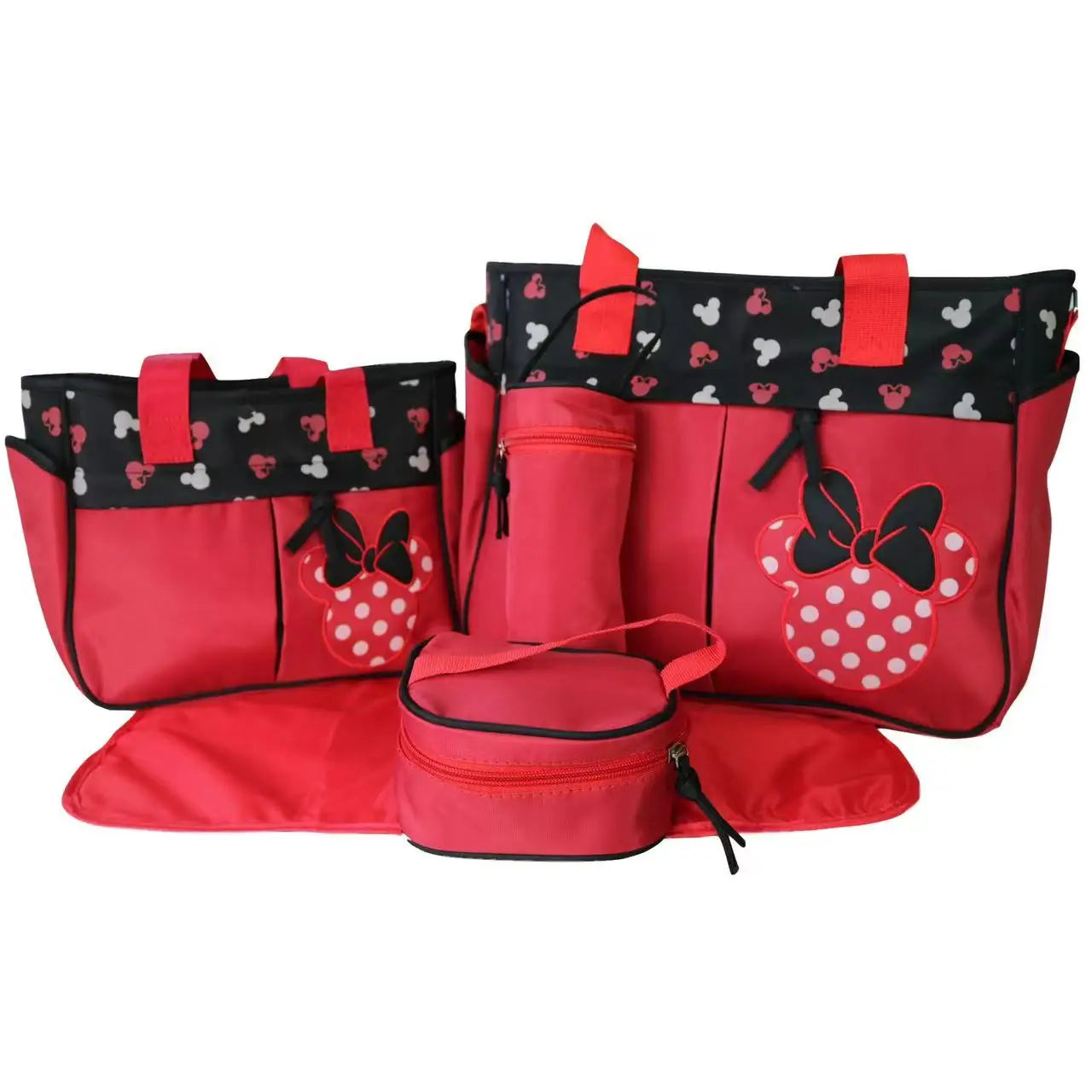 Disney Mickey New Diaper Bag Handbag Cartoon Cute Fashion 2-piece Baby Bag Large Capacity Multi Functional Baby Diaper Bag