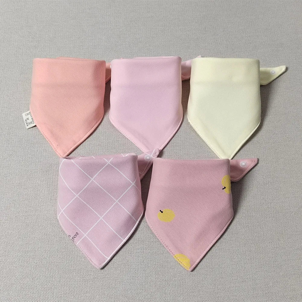 5 Pieces Baby Bandana Bibs Cotton Triangle Soft Saliva Towel Kids Feeding Burp Cloth Baby Boy Girl Newborn Stuff