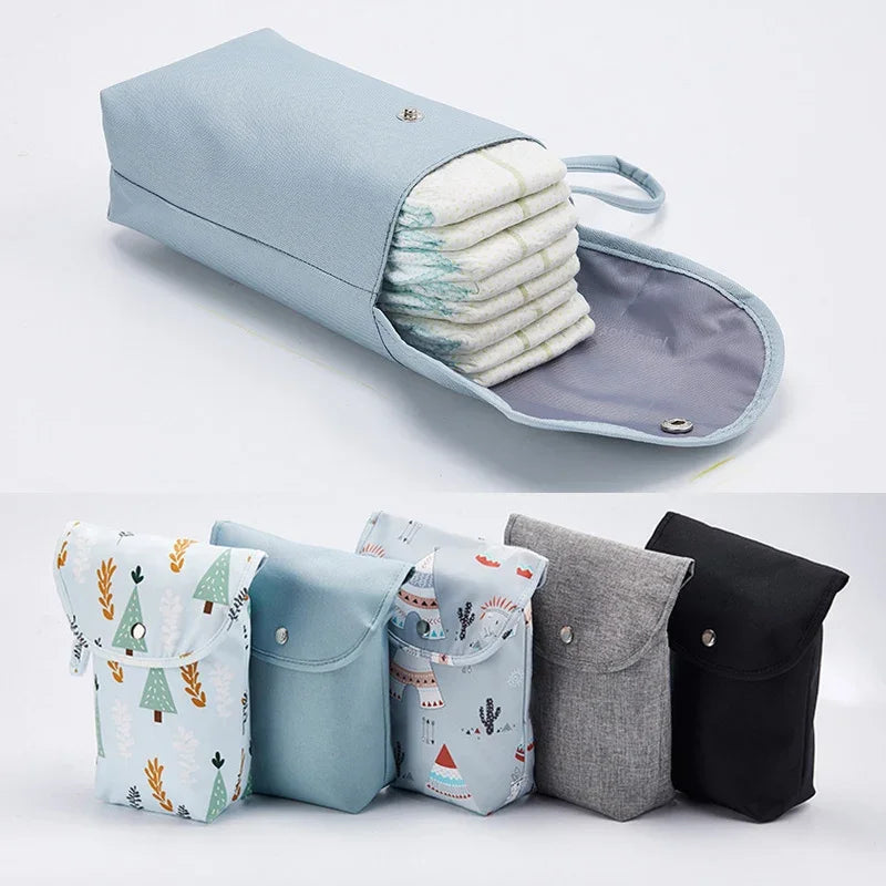 New Waterproof and Reusable Baby Diaper Bag Baby Handbag Large Capacity Mommy Diaper Storage Bag Carrying Bag for Going Out