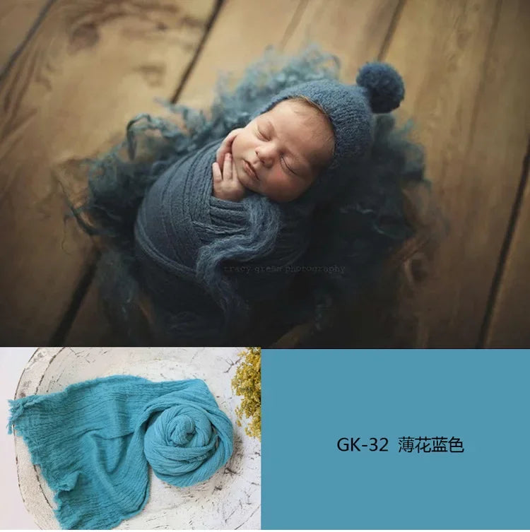 40x180cm Newborn Photography Props Soft High Stretchable Baby Wraps Cotton Swaddling Photo Basket Backdrop Babies Accessories