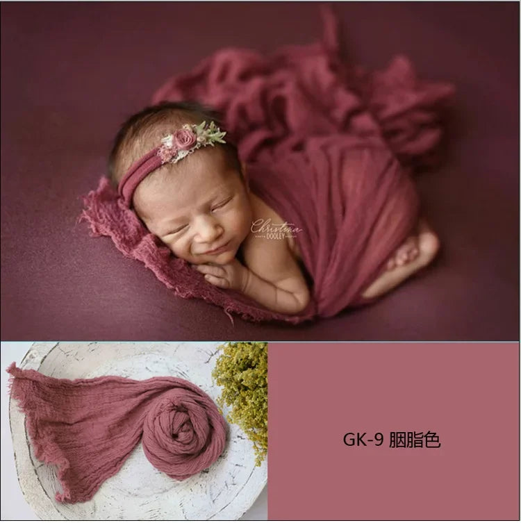 40x180cm Newborn Photography Props Soft High Stretchable Baby Wraps Cotton Swaddling Photo Basket Backdrop Babies Accessories