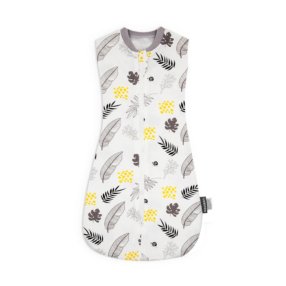 Baby Sleeping Bag Newborn Baby Swaddle Sleeveless Sleep Sack Summer Thin 100% Cotton Soft 2-Ways Zipper Diaper Changing Bag