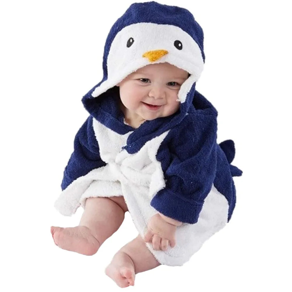 2024 Baby Boy Bathrobe Hooded Towels Unisex Infant Bath robe Towel For Toddle Terry Ultra Absorbent Durable Blankets