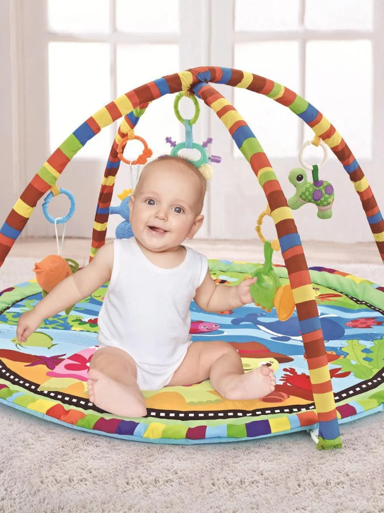 Newborn Crawling Baby Game Round Blanket 0-3 Children's Fitness Rack Comfortable Breathable Safe Toy Cartoon