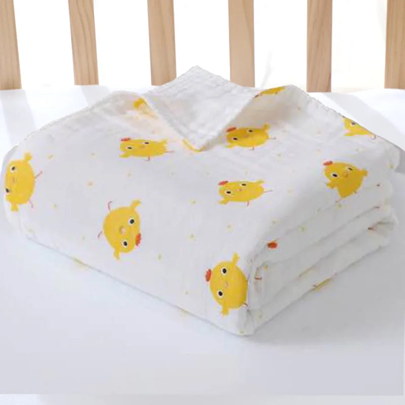 Newborn Baby Thickened Soft Absorbent Bath Towel Six-layer Cotton Gauze Children's Bath Towel Household Infants Bath Towel