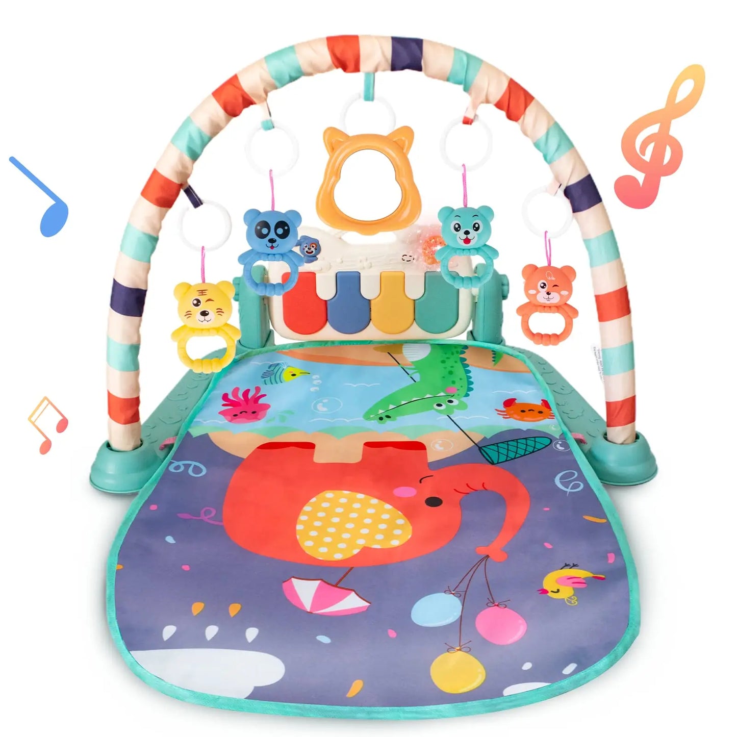 Baby Gym Play Mat  Kick and Play Piano Gym Mat for Infants Keyboard Infant Playmat Early Education Toys Center for Baby Gifts