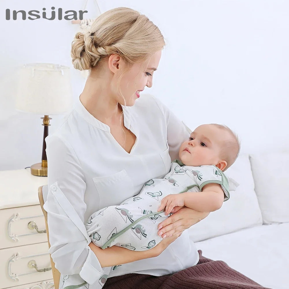 Insular Sleeping Bag For Newborn Cotton Baby Swaddling Cartoon  Parisac Bedding Muslin Anti-kick Jumpsuits 0-18 Months