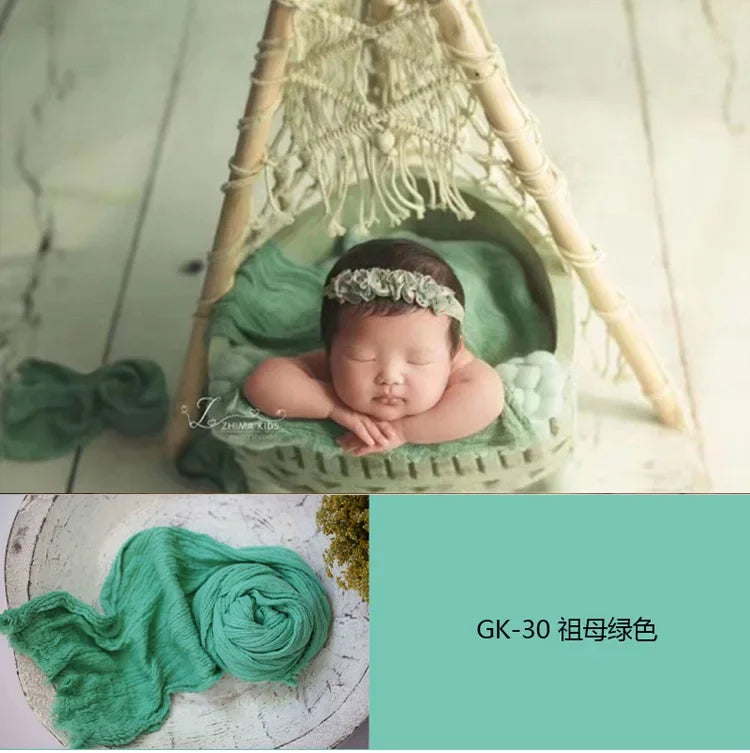 40x180cm Newborn Photography Props Soft High Stretchable Baby Wraps Cotton Swaddling Photo Basket Backdrop Babies Accessories