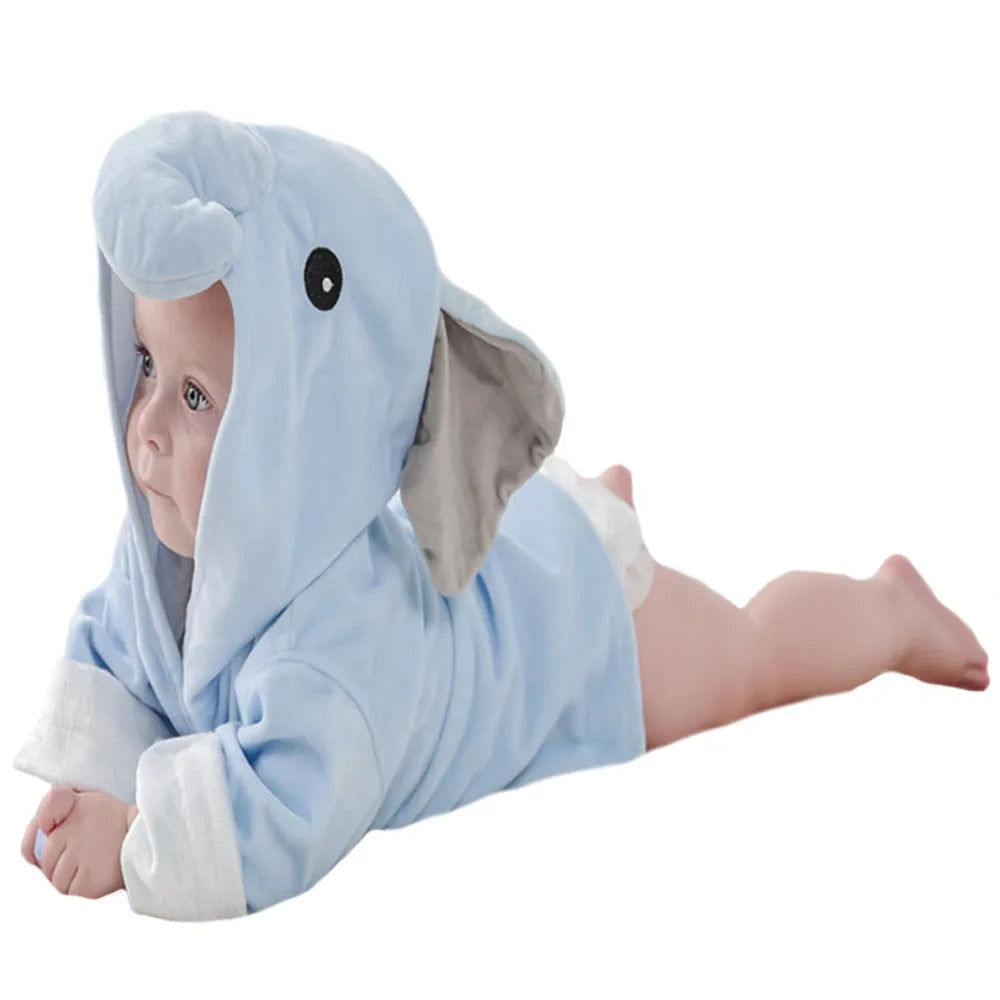 2024 Baby Boy Bathrobe Hooded Towels Unisex Infant Bath robe Towel For Toddle Terry Ultra Absorbent Durable Blankets