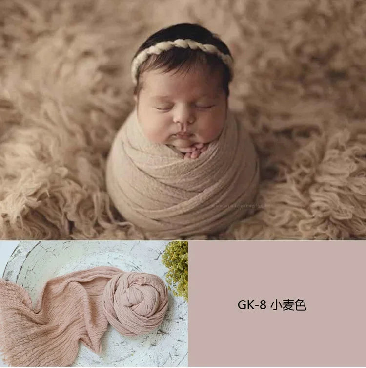 40x180cm Newborn Photography Props Soft High Stretchable Baby Wraps Cotton Swaddling Photo Basket Backdrop Babies Accessories