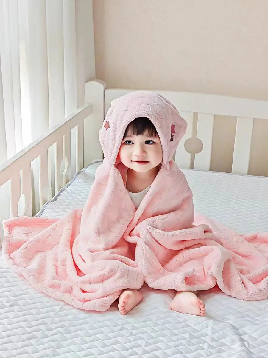 Insular Baby Hooded Bath Towel for Boys Girls 0-5 years Ultra-Soft Quick-Drying Infant Bathrobe  Large Absorbent Toddler Towels