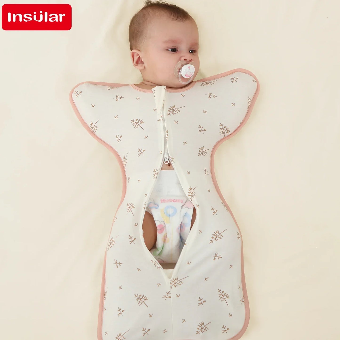 INSULAR Baby Anti-kick Sleeping Bags Newborn Anti-shock Sleep Sacks Infant Soft Swaddle Blanket Wrap Clothes 100% Cotton