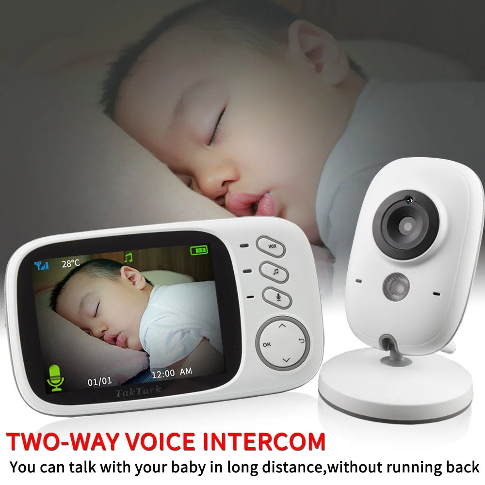 Baby Video Monitor Smart Home Cry Alarm Security Surveillance Temperature Monitoring Wireless Monitor Infrared Night Vision Toy