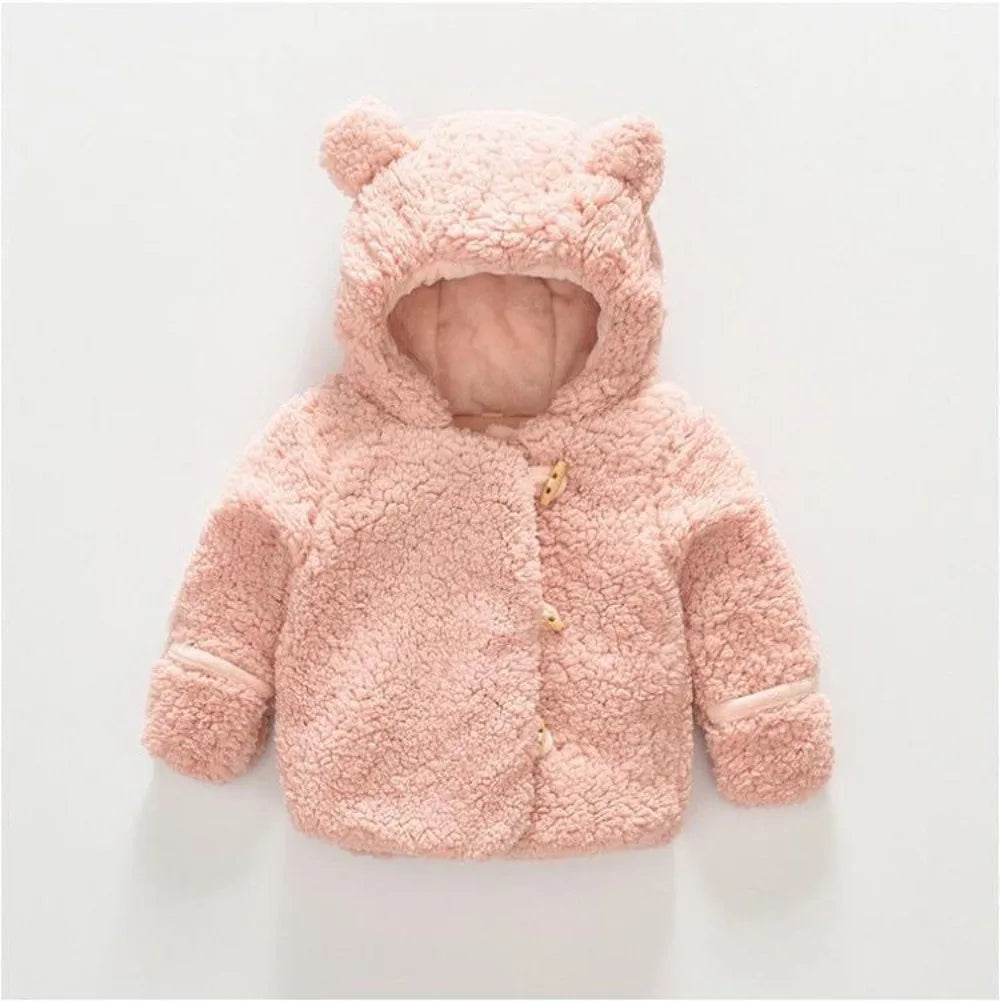 Children's Clothing Children's Winter Bear Fur Sweater Boys and Girls Baby Thickened Cartoon Coat  Baby Clothes