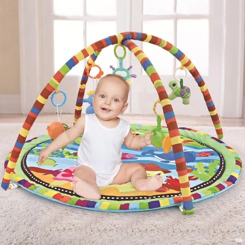 0-3 Children's Fitness Rack Baby Play Round Blanket Newborn Crawling Floor Mat Comfortable Breathable Toys Safe