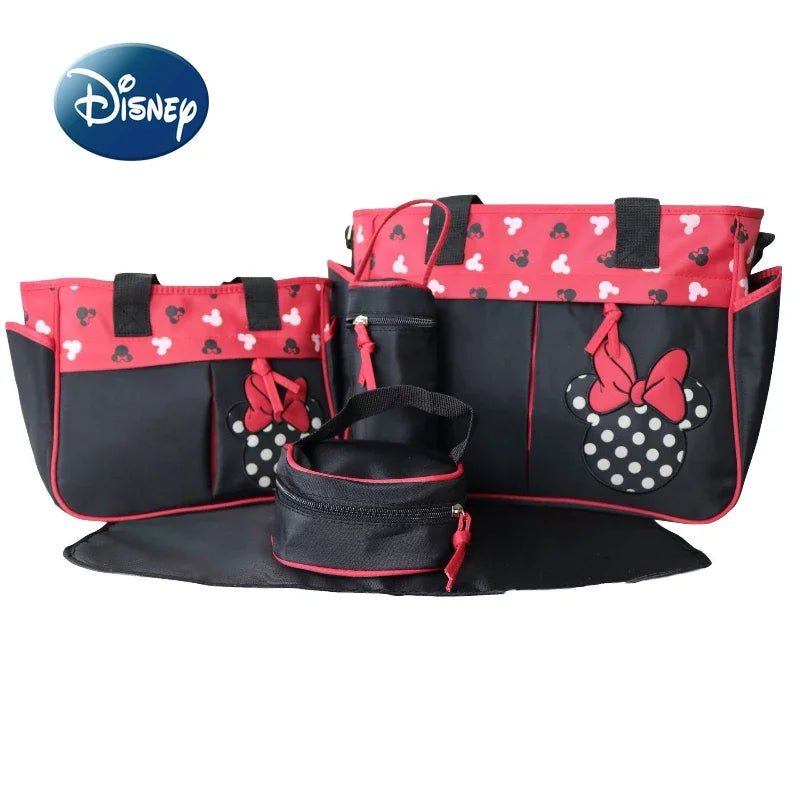 Disney Mickey New Diaper Bag Handbag Cartoon Cute Fashion 2-piece Baby Bag Large Capacity Multi Functional Baby Diaper Bag