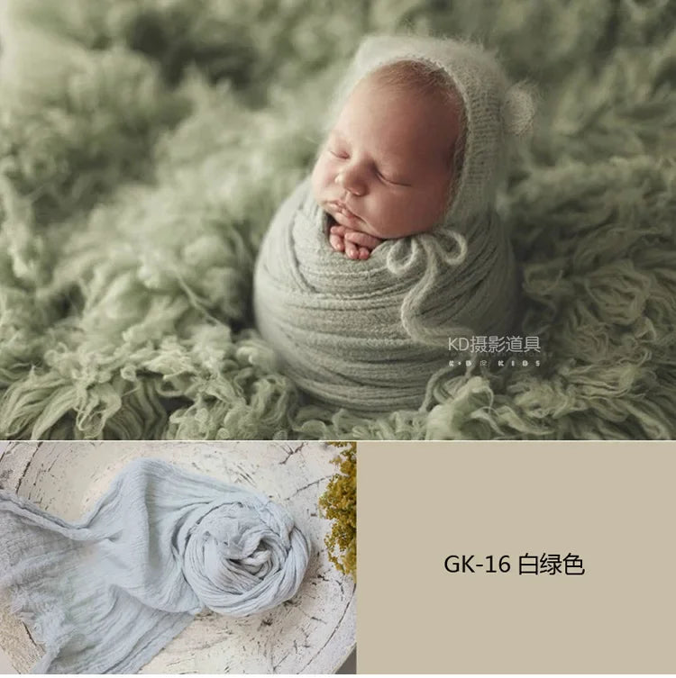 40x180cm Newborn Photography Props Soft High Stretchable Baby Wraps Cotton Swaddling Photo Basket Backdrop Babies Accessories