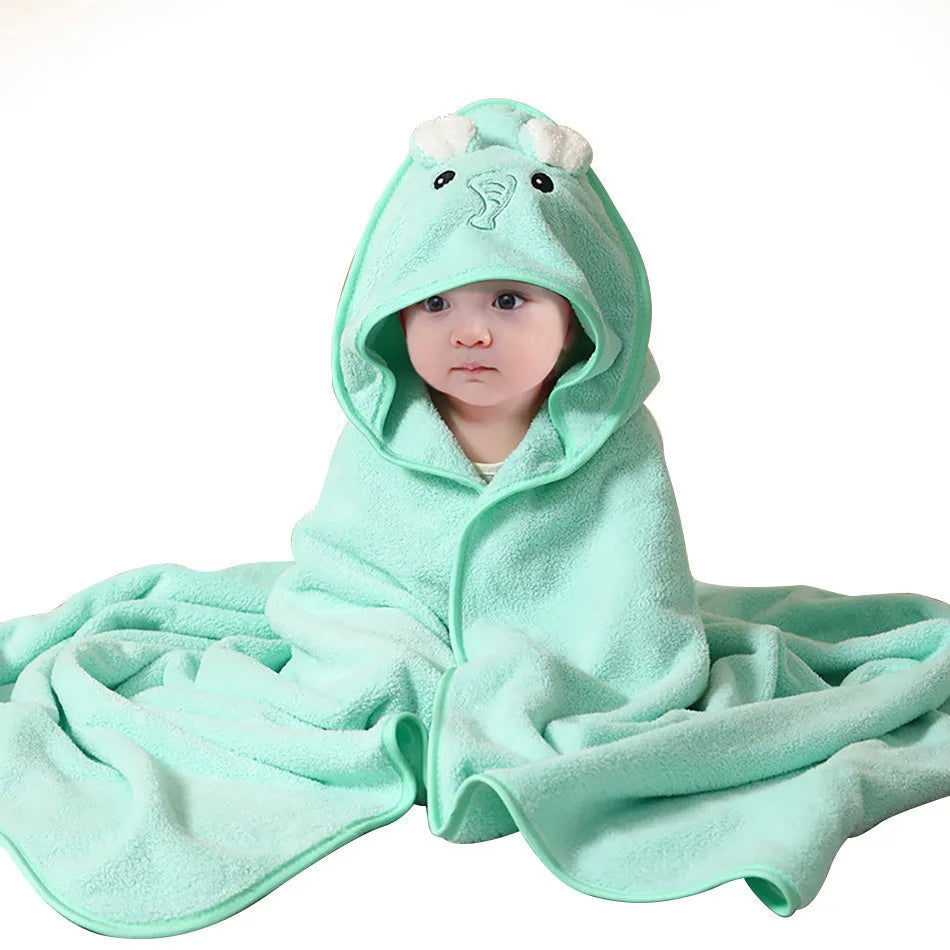 Children Cartoon Animal Bath Towel Soft Newborn Hooded Towel Blanket Toddler Bathrobe Warmth  Sleeping Swaddle Wrap