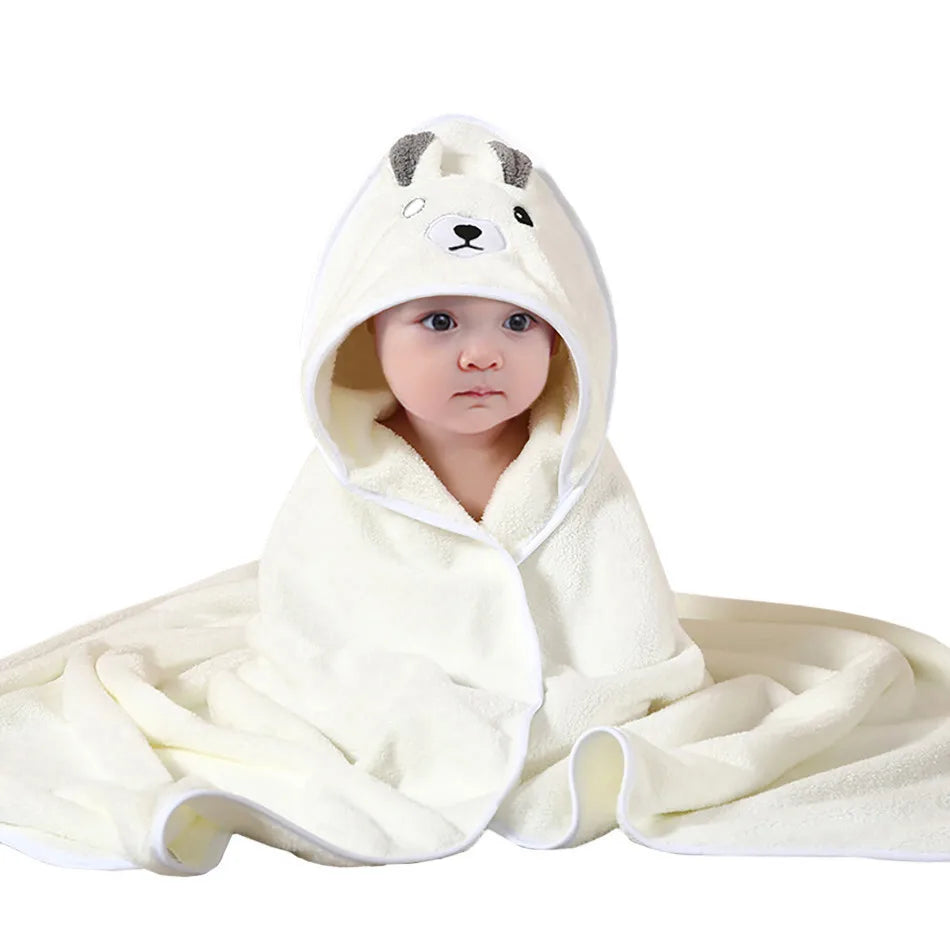 Children Cartoon Animal Bath Towel Soft Newborn Hooded Towel Blanket Toddler Bathrobe Warmth  Sleeping Swaddle Wrap