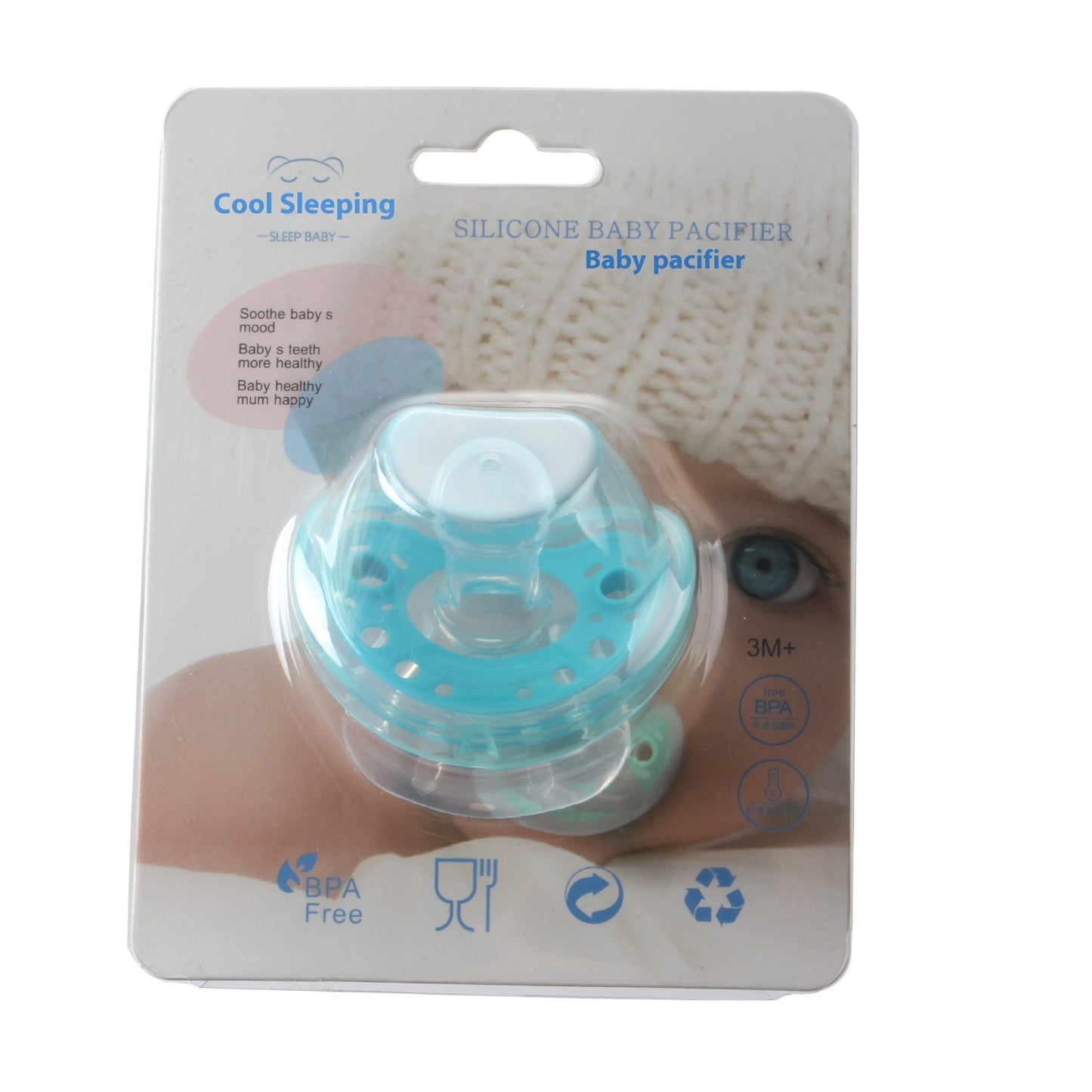 Baby Products Full Silica Gel Pacifier Two-color Liquid Silicone Sleep Comfort Baby Pacifier Baby